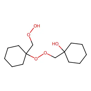 1-((1-Hydroperoxymethylcyclohexyl)dioxy)methylcyclohexan-1-ol structure