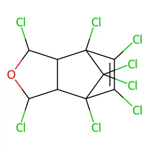 1,3,5,7,8,9,10,10-octachloro-4-oxatricyclo[5.2.1.02,6]dec-8-ene structure