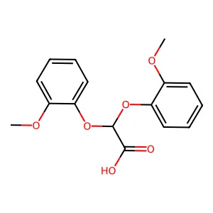 Bis(o-methoxyphenoxy)acetic acid structure