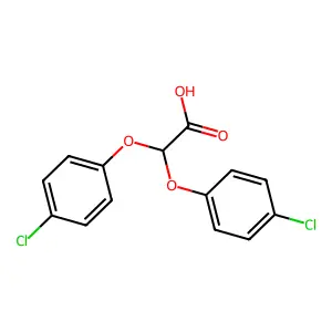 Bis(4-chlorophenoxy)acetic acid structure