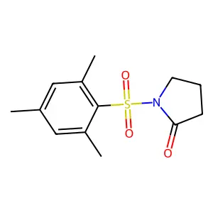 1-(2,4,6-trimethylphenyl)sulfonylpyrrolidin-2-one structure