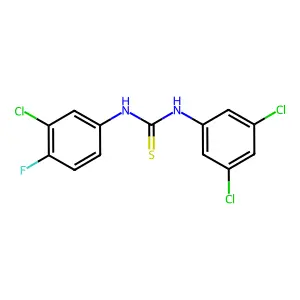 1-(3-chloro-4-fluorophenyl)-3-(3,5-dichlorophenyl)thiourea structure