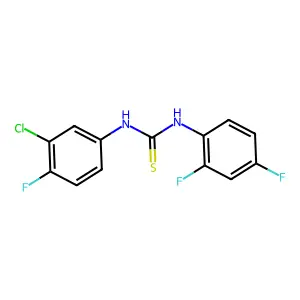 1-(3-chloro-4-fluorophenyl)-3-(2,4-difluorophenyl)thiourea structure