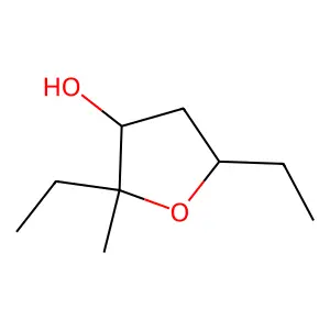 2,5-diethyl-2-methyloxolan-3-ol structure