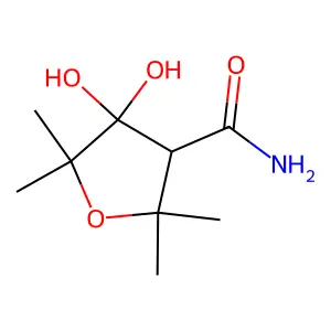 4,4-dihydroxy-2,2,5,5-tetramethyloxolane-3-carboxamide structure