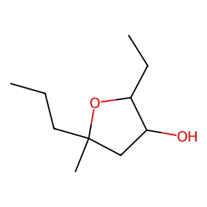 2-ethyl-5-methyl-5-propyloxolan-3-ol structure