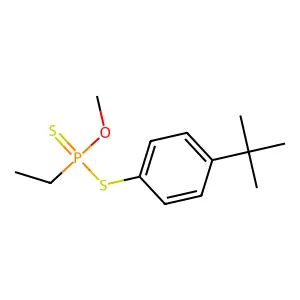 (4-tert-butylphenyl)sulfanyl-ethyl-methoxy-sulfanylidene-lambda5-phosphane structure