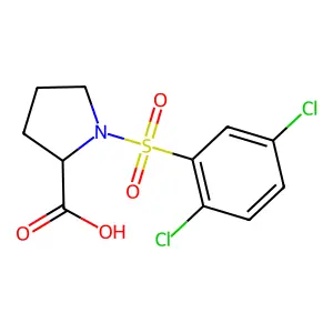1-[(2,5-Dichlorophenyl)sulfonyl]proline structure