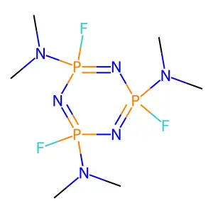 1,3,5,2,4,6-Triazatriphosphorine, 2,4,6-tris(dimethylamino)-2,4,6-trifluoro- structure