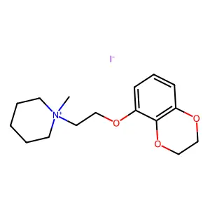 1-(2-(1,4-Benzodioxan-5-yloxy)ethyl)-1-methylpiperidinium iodide structure