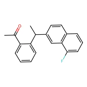 1-[2-[1-(8-fluoronaphthalen-2-yl)ethyl]phenyl]ethanone structure