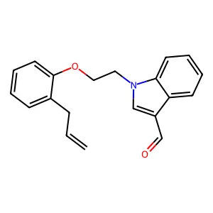 1-[2-(2-allylphenoxy)ethyl]-1H-indole-3-carbaldehyde structure