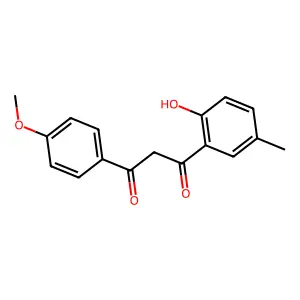1-(2-hydroxy-5-methylphenyl)-3-(4-methoxyphenyl)propane-1,3-dione structure