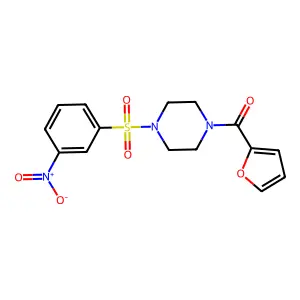 1-(2-Furoyl)-4-[(3-nitrophenyl)sulfonyl]piperazine structure