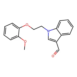 1-[2-(2-methoxyphenoxy)ethyl]indole-3-carbaldehyde structure