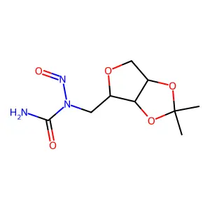 1-[(2,2-dimethyl-3a,4,6,6a-tetrahydrofuro[3,4-d][1,3]dioxol-4-yl)methyl]-1-nitrosourea structure