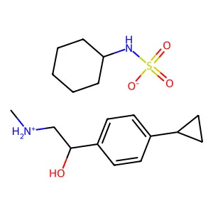 BENZYL ALCOHOL, p-CYCLOPROPYL-alpha-((METHYLAMINO)METHYL)-, CYCLOHEXANESULFAMATE structure