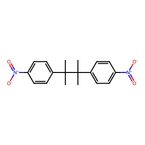 1-[2,3-dimethyl-3-(4-nitrophenyl)butan-2-yl]-4-nitrobenzene structure