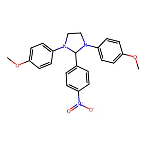 1,3-bis(4-methoxyphenyl)-2-(4-nitrophenyl)imidazolidine structure