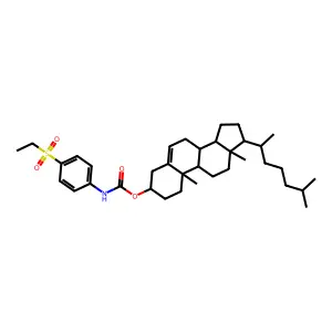 [10,13-dimethyl-17-(6-methylheptan-2-yl)-2,3,4,7,8,9,11,12,14,15,16,17-dodecahydro-1H-cyclopenta[a]phenanthren-3-yl] N-(4-ethylsulfonylphenyl)carbamate structure