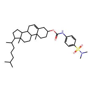 [10,13-dimethyl-17-(6-methylheptan-2-yl)-2,3,4,7,8,9,11,12,14,15,16,17-dodecahydro-1H-cyclopenta[a]phenanthren-3-yl] N-[4-(dimethylsulfamoyl)phenyl]carbamate structure