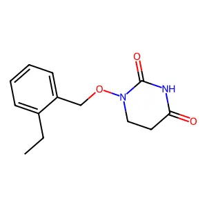 1-[(2-ethylphenyl)methoxy]-1,3-diazinane-2,4-dione structure