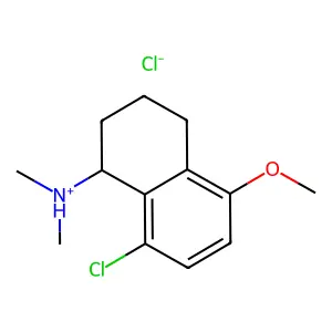 (8-chloro-5-methoxy-1,2,3,4-tetrahydronaphthalen-1-yl)-dimethylazanium chloride structure