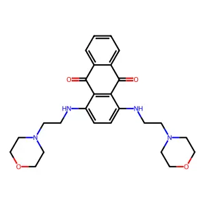 1,4-bis(2-morpholin-4-ylethylamino)anthracene-9,10-dione structure