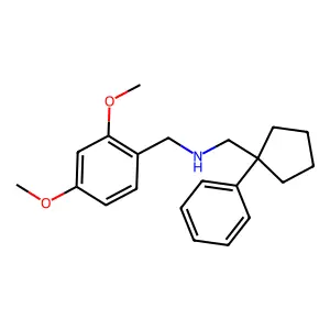 1-(2,4-dimethoxyphenyl)-N-[(1-phenylcyclopentyl)methyl]methanamine structure
