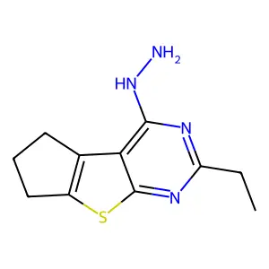 (10-ethyl-7-thia-9,11-diazatricyclo[6.4.0.02,6]dodeca-1(12),2(6),8,10-tetraen-12-yl)hydrazine structure
