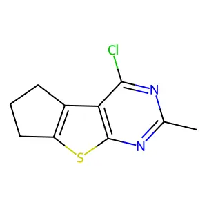 12-chloro-10-methyl-7-thia-9,11-diazatricyclo[6.4.0.0,2,6]dodeca-1(12),2(6),8,10-tetraene structure