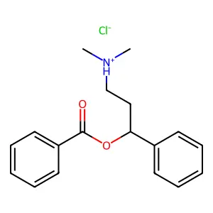 (3-benzoyloxy-3-phenylpropyl)-dimethylazanium chloride structure