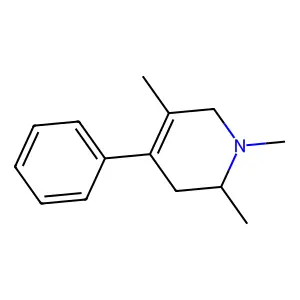 1,2,5-trimethyl-4-phenyl-3,6-dihydro-2H-pyridine structure