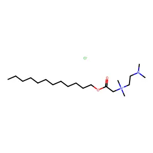 (Carboxymethyl)dimethyl(dimethylaminoethyl)ammonium, chloride, dodecyl ester structure