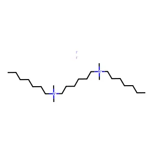 heptyl-[6-[heptyl(dimethyl)azaniumyl]hexyl]-dimethylazanium diiodide structure