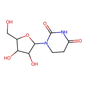 1-[3,4-dihydroxy-5-(hydroxymethyl)oxolan-2-yl]-1,3-diazinane-2,4-dione structure