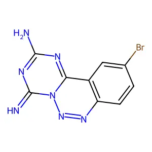 10-bromo-4-imino-[1,3,5]triazino[1,2-c][1,2,3]benzotriazin-2-amine structure