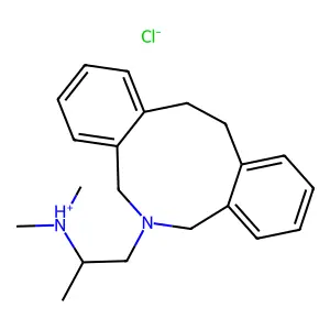 6H-Dibenz(c,g)azonine, 5,7,12,13-tetrahydro-6-(2-(dimethylamino)propyl)-, hydrochloride structure