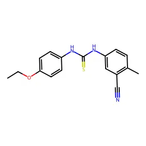 1-(3-cyano-4-methylphenyl)-3-(4-ethoxyphenyl)thiourea structure