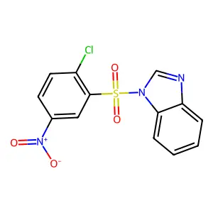 1-(2-chloro-5-nitrobenzenesulfonyl)-1H-1,3-benzodiazole structure