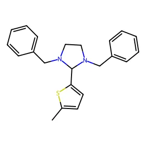 1,3-dibenzyl-2-(5-methylthiophen-2-yl)imidazolidine structure