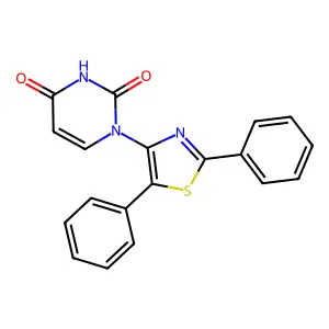 1-(2,5-diphenyl-1,3-thiazol-4-yl)pyrimidine-2,4-dione structure