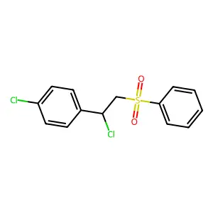 1-[2-(benzenesulfonyl)-1-chloroethyl]-4-chlorobenzene structure