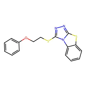 1-(2-phenoxyethylsulfanyl)-[1,2,4]triazolo[3,4-b][1,3]benzothiazole structure