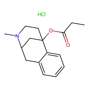 (10-methyl-10-azatricyclo[7.3.1.02,7]trideca-2,4,6-trien-1-yl) propanoate;hydrochloride structure