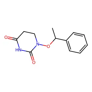 1-(1-phenylethoxy)-1,3-diazinane-2,4-dione structure