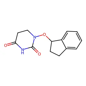 1-(2,3-dihydro-1H-inden-1-yloxy)-1,3-diazinane-2,4-dione structure