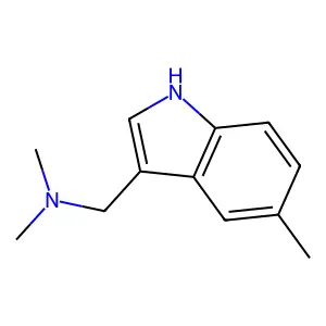 N,N-dimethyl-1-(5-methyl-1H-indol-3-yl)methanamine structure