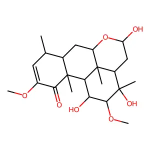 11,14,16-trihydroxy-4,15-dimethoxy-2,6,14,17-tetramethyl-10-oxatetracyclo[7.7.1.02,7.013,17]heptadec-4-en-3-one structure