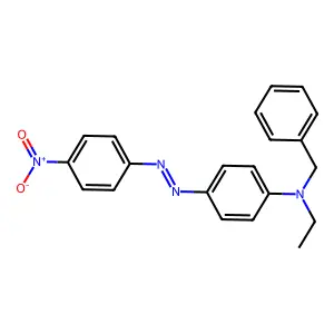 N-benzyl-N-ethyl-4-[(4-nitrophenyl)diazenyl]aniline structure
